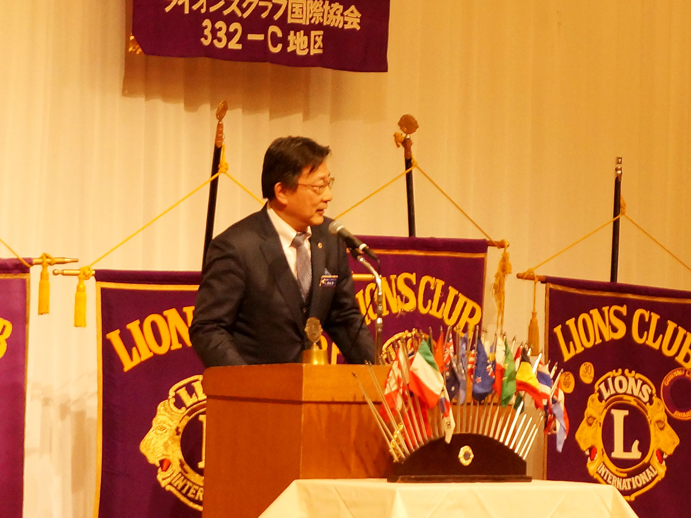 第1312回例会 本日のスピーチは仙台エコーライオンズクラブ　錦戸光一郎.L